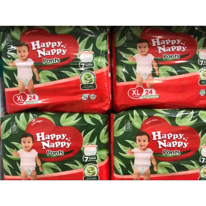 Happy Nappy Pampers celana pampers size S/40, M/32, L/28, XL24