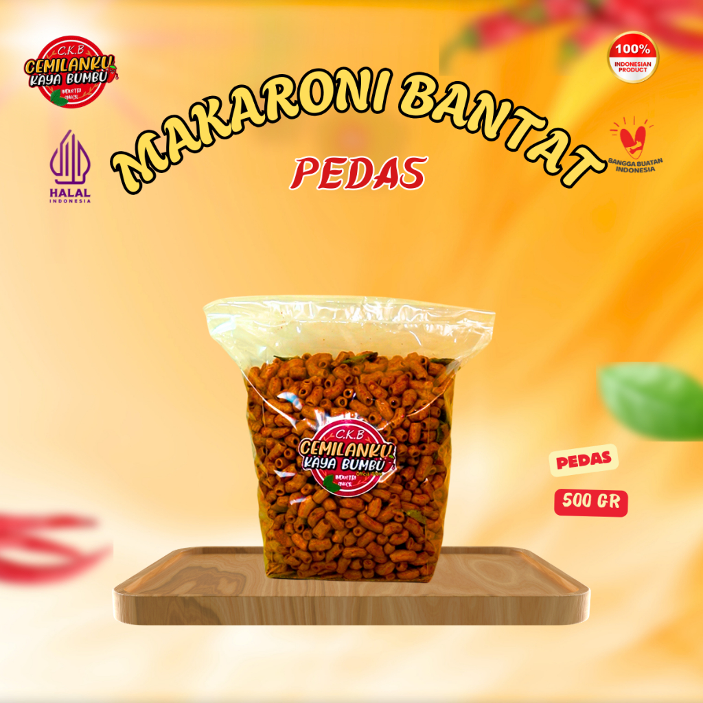 

Cemilanku - 500Gr Makaroni Bantet Pedas Daun Jeruk