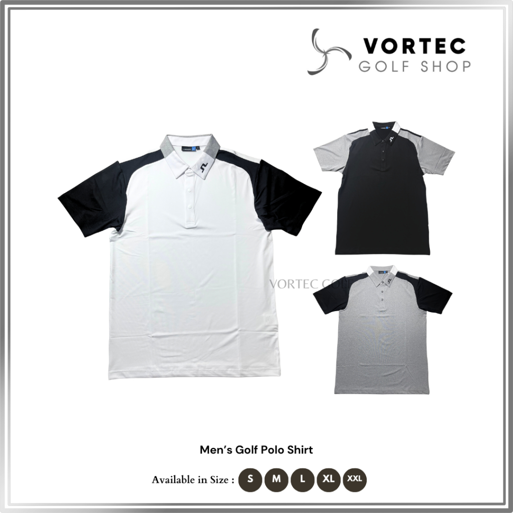 JL Golf Polo Shirt- Kaos Olahraga Golf Tennis Lari Paddle - Polyester DryFit