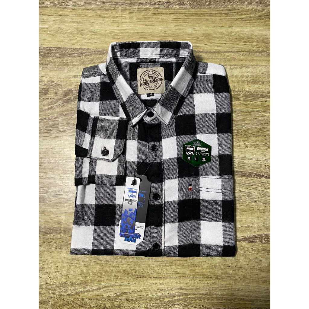Baju Kemeja Flanel Import Pria Motif Kotak Veterano Distro Terbaru Hem Casual Stylish Vintage Unisex
