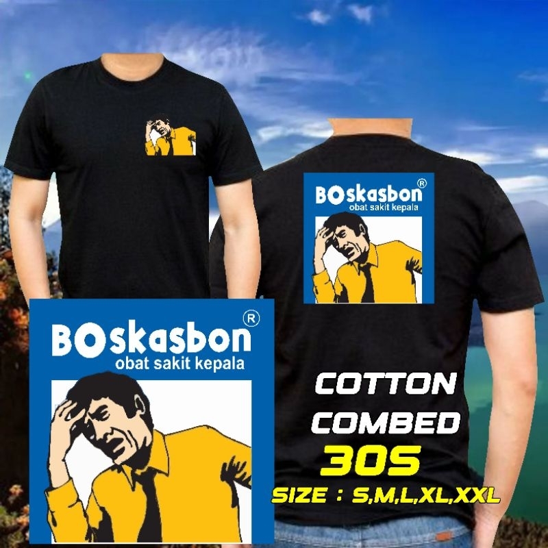 KAOS LUCU PLESETAN OSKADON KATUN COMBED 30 S