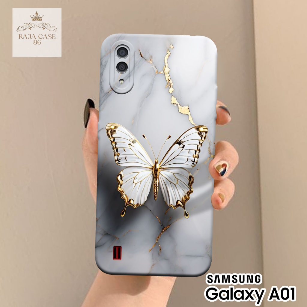 Softcase Samsung Galaxy A01 - Rajacase - Case Samsung Galaxy A01 - Motif Case Kupu - Case Samsung Ga