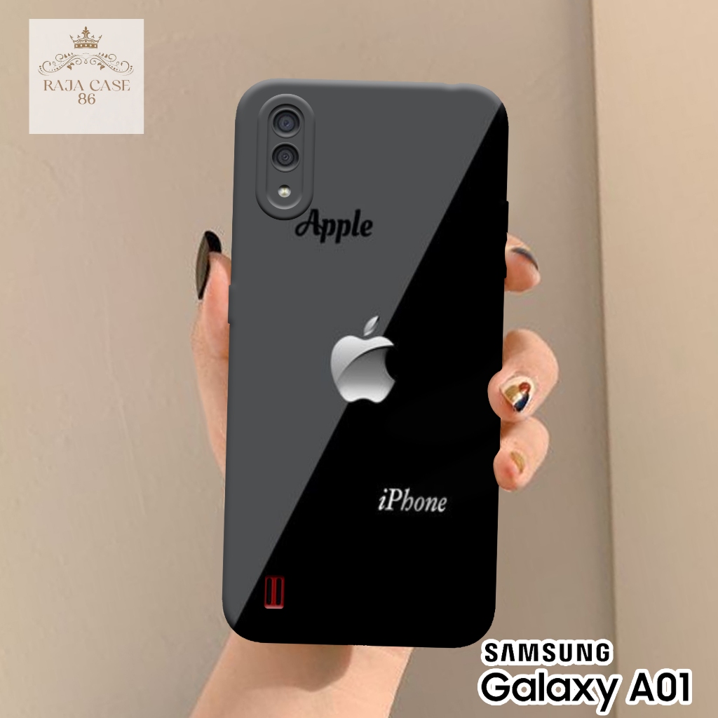 Softcase Samsung Galaxy A01 - Rajacase - Case Samsung Galaxy A01 - Motif Case Logo - Case Samsung Ga