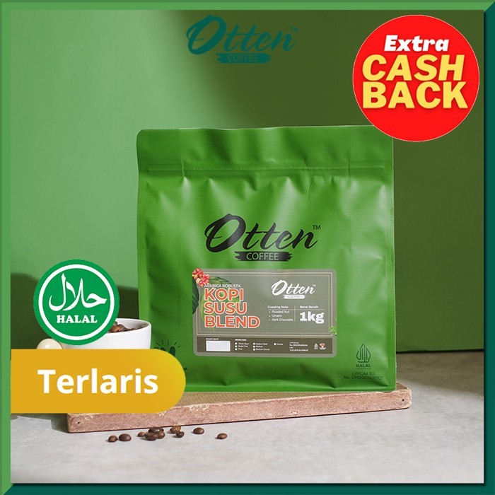 

Kopi Susu Blend 1kg - Biji / Bubuk Komersial House Blend Arabica / Arabika Robusta Otten Coffee Commercial Roasted Beans