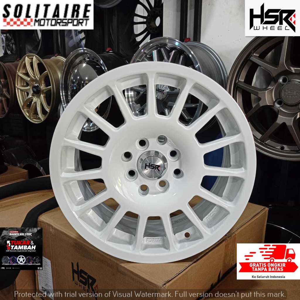 VELG MOBIL MODEL RALLY RING 15 UNTUK AGYA HSR TAKASAKI LOBANG BAUT 4X100 4X114,3
