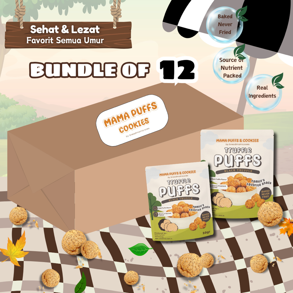 

Mama Puffs Cookies Truffle Puffs - Bundle pack isi 12 x 50 gr