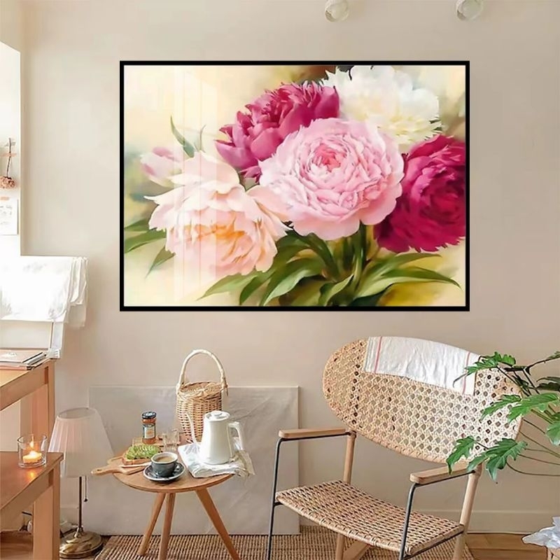 Cross Stitch Pattern Kristik Modern Paket Kristik Orchid Cross Stitch Custom Ukuran besar 40x50cm