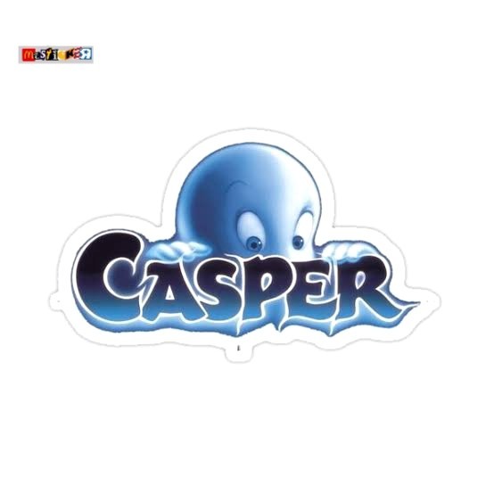 sticker Casper logo diecut stiker retro film