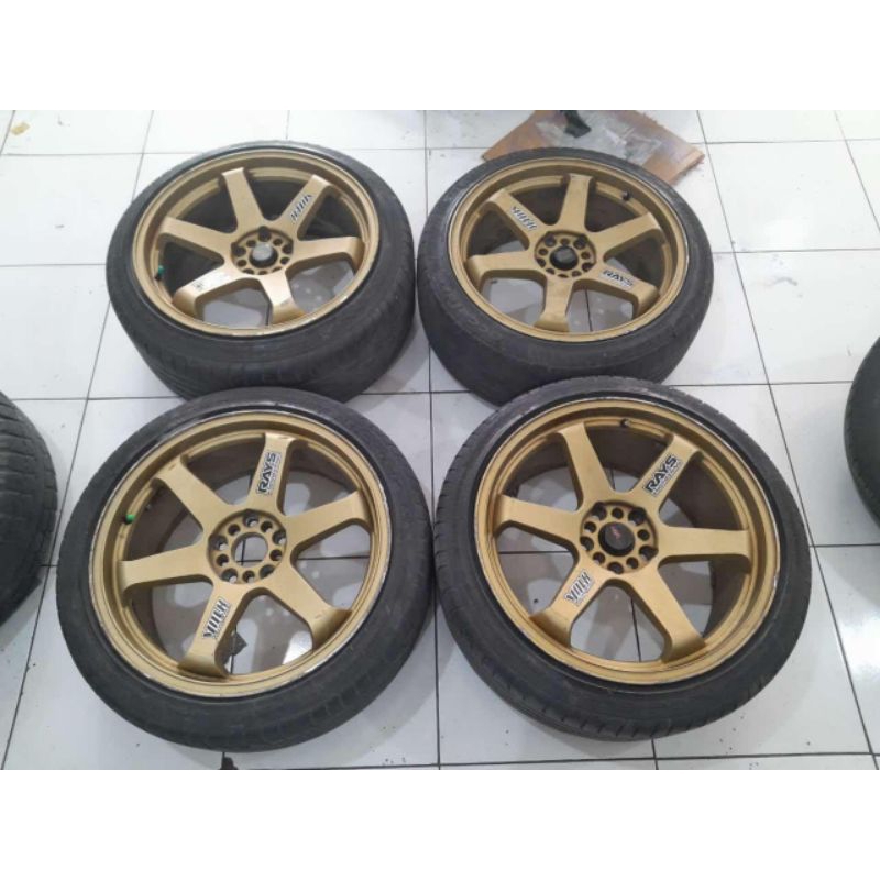 velg te37 ring 19 pcd 5x100 5x114,3 r19 camry accord civic innova