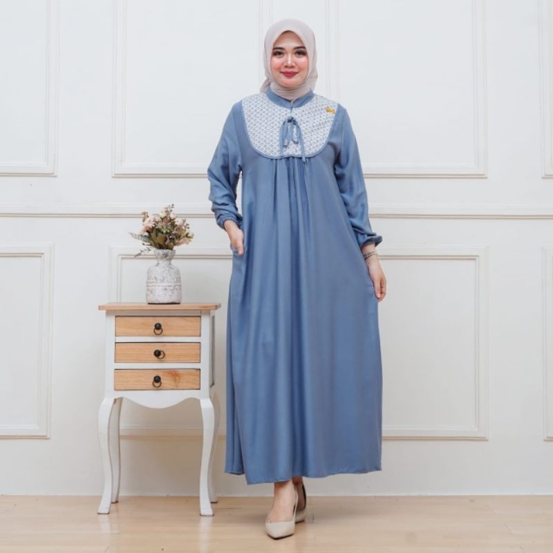 GAMIS RAYON TWILL ORI KOMBINASI BURKAT MATA IKAN TERLARIS 2025