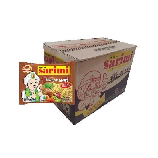 

Sarimi Ayam Bawang bisa satuan dan 1 Dus isi 40 Pcs bisa