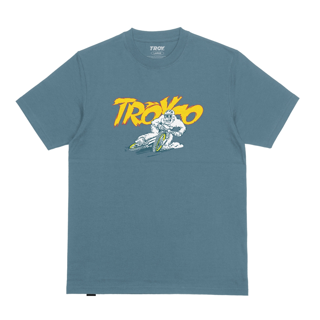 Troy Company Tshirt Mineral Blue Yeti Bicycle - Kaos Lengan Pendek Kaos Biru Mineral MTD 2932