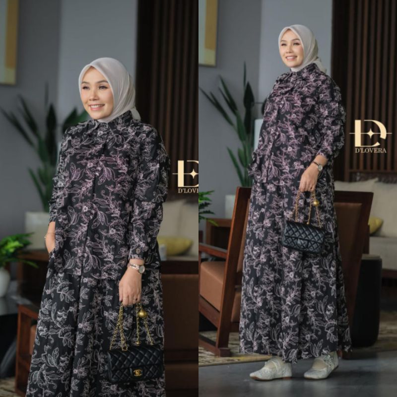 (s) DLOVERA ALWA OneSet Baju Setelan Rok Wanita Muslimah Alwa Setrok by D'lovera.