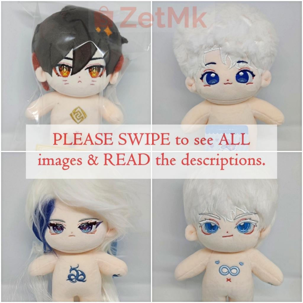 Fanmade Doll 20cm Genshin Impact Zhongli Neuvilette Seventeen Joshua Jujutsu Kaisen Gojo Satoru