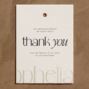 

4 8-15 Threemind Print Hang Tag Olshop Custom Label Baju Hangtag Hijab Jilbab Pakaian Thrift Brand