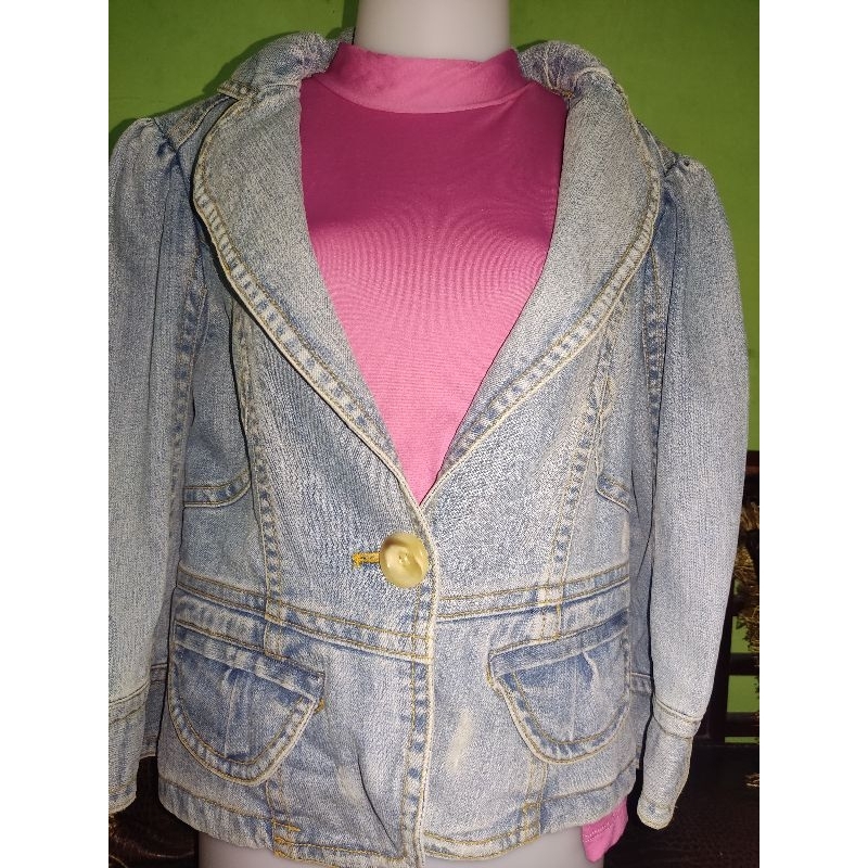 Blazer jeans wanita second