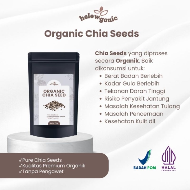 

NATURAL ORGANIC CHIA SEED ORGANIC BLACK CHIA SEEDS - HELOWGANIC