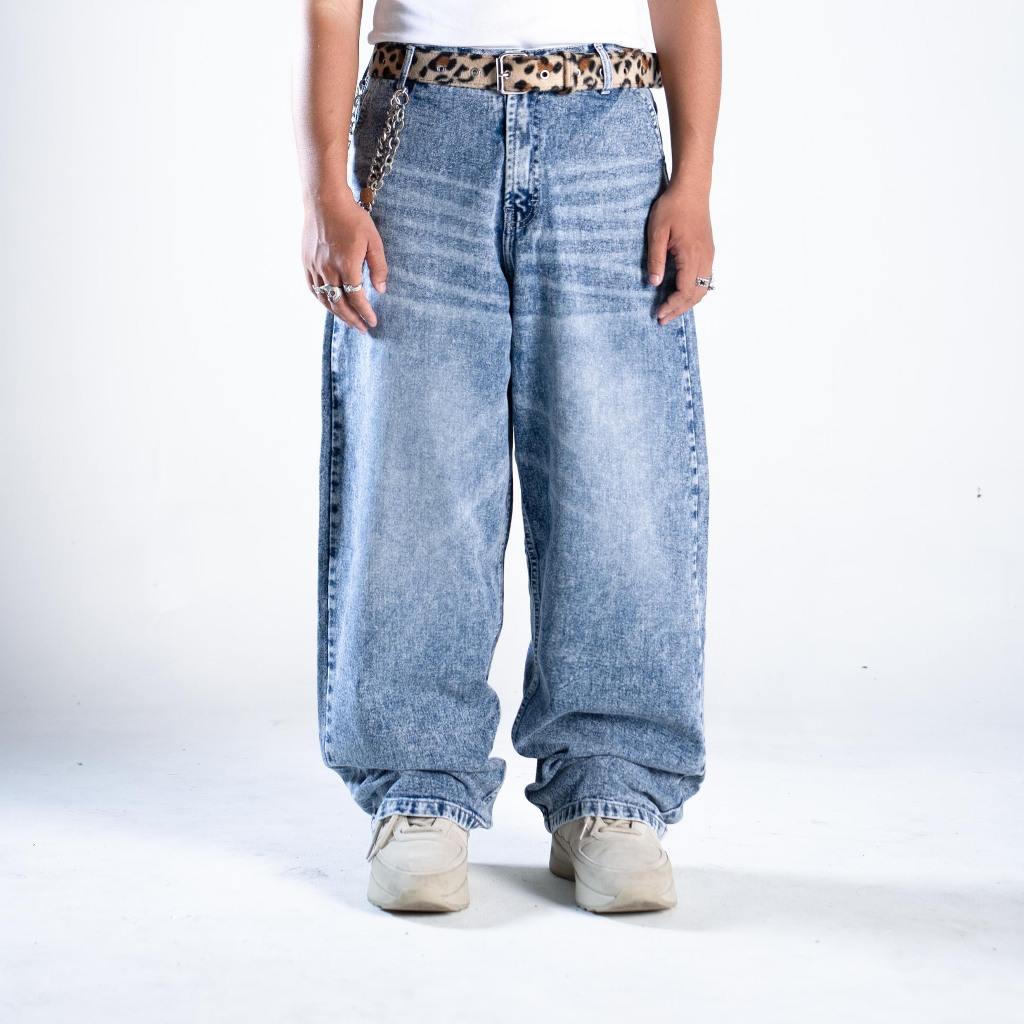 Garments Freddy Celana Panjang Long Pants Baggy Jeans Washed Blue