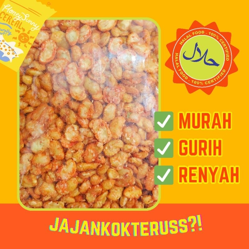 

JAJANKOKTERUS Kacang Koro Kupas Balado 500gr – Camilan Renyah Pedas Manis Khas Indonesia