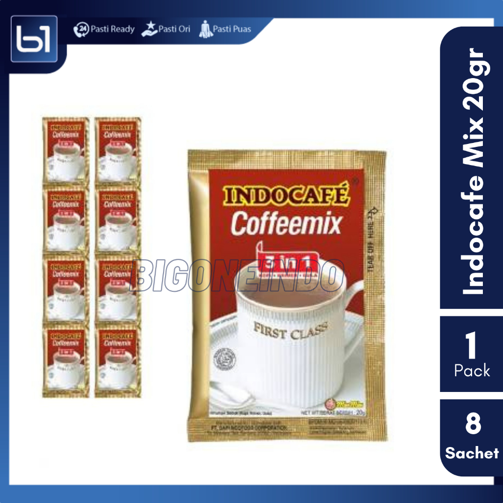 

Kopi Indocafe Coffee Mix 3 in 1 20 Gram, Minuman Kopi Bubuk Instant