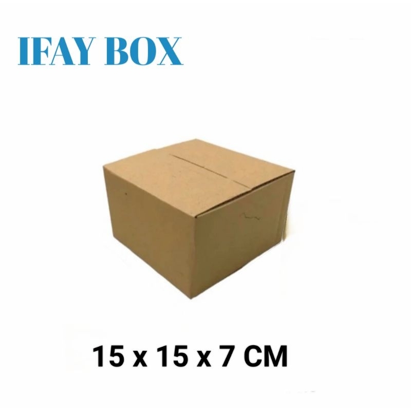 

Kardus box Uk. 15x15x7 cm single wall polos