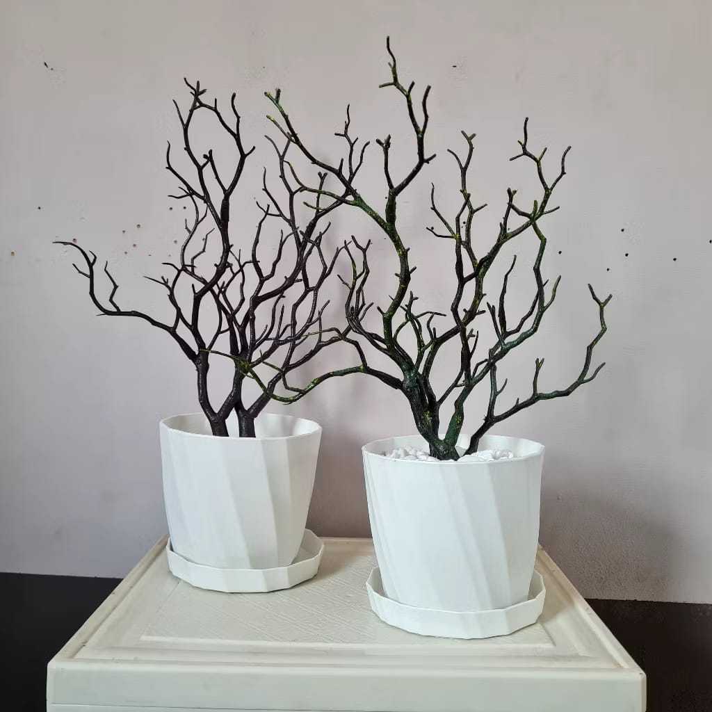 Bunga Tanaman Ranting Plastik Artificial Dekorasi Aesthetic Vas Plastik Nordic