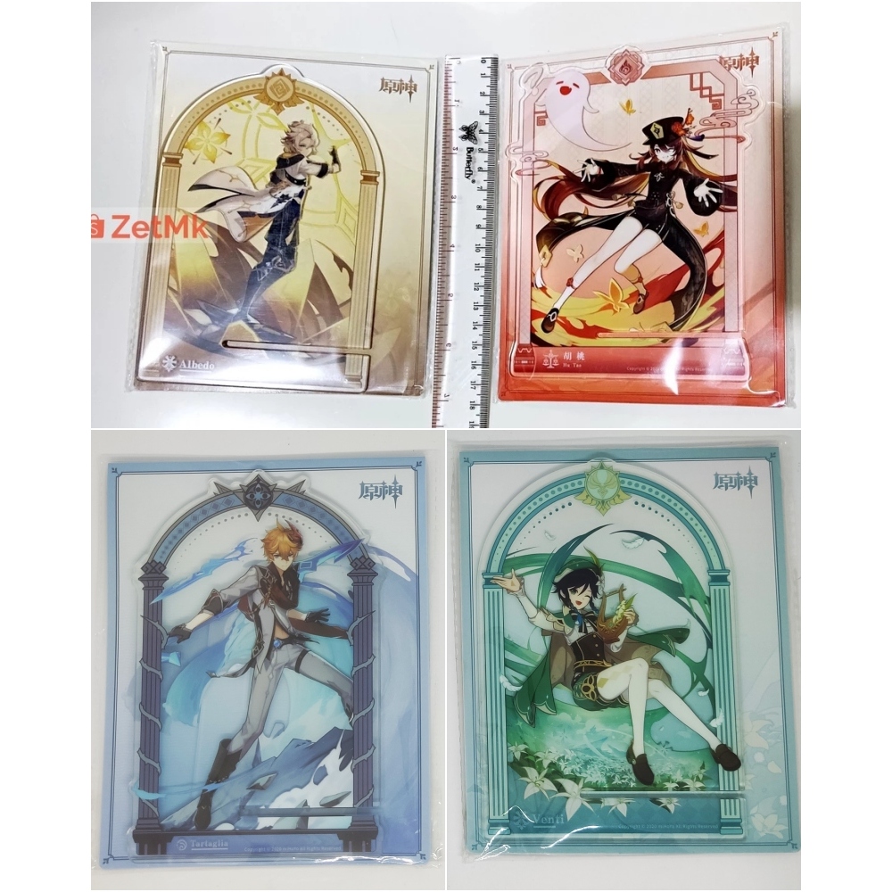 Genshin Impact Official Mobile Phone Holder Acrylic Stand Albedo Hu Tao Venti Childe Tartaglia