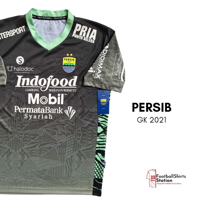 Jersey Persib Bandung GK 2021 Player Issue Nameset & Sign Teja Paku Alam Size M Original Sportama