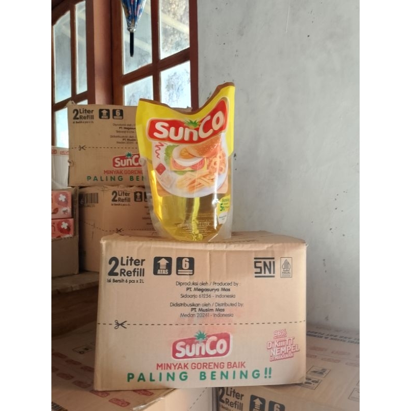 

MINYAK GORENG SUNCO 2L 6 POUCH (DUS/KARTON) JATIM, TIDAK KOLIAN