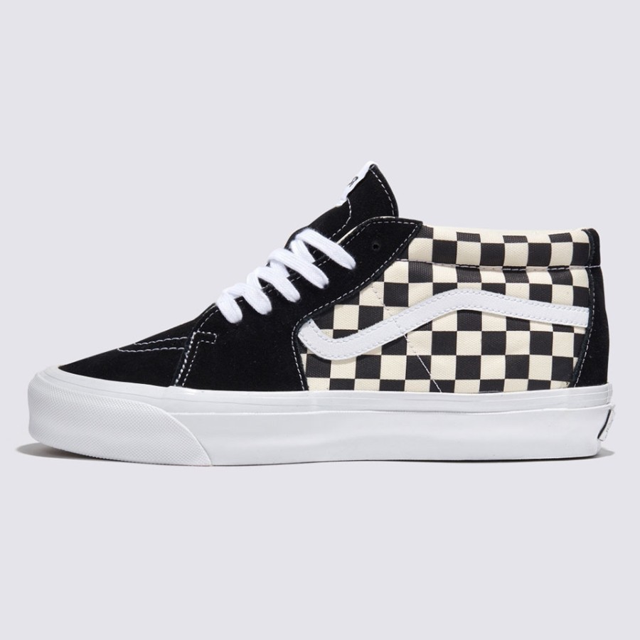 VANS SK8 MID 83 LX PREMIUM CHECKERBOARD BLACK WHITE ORIGINAL