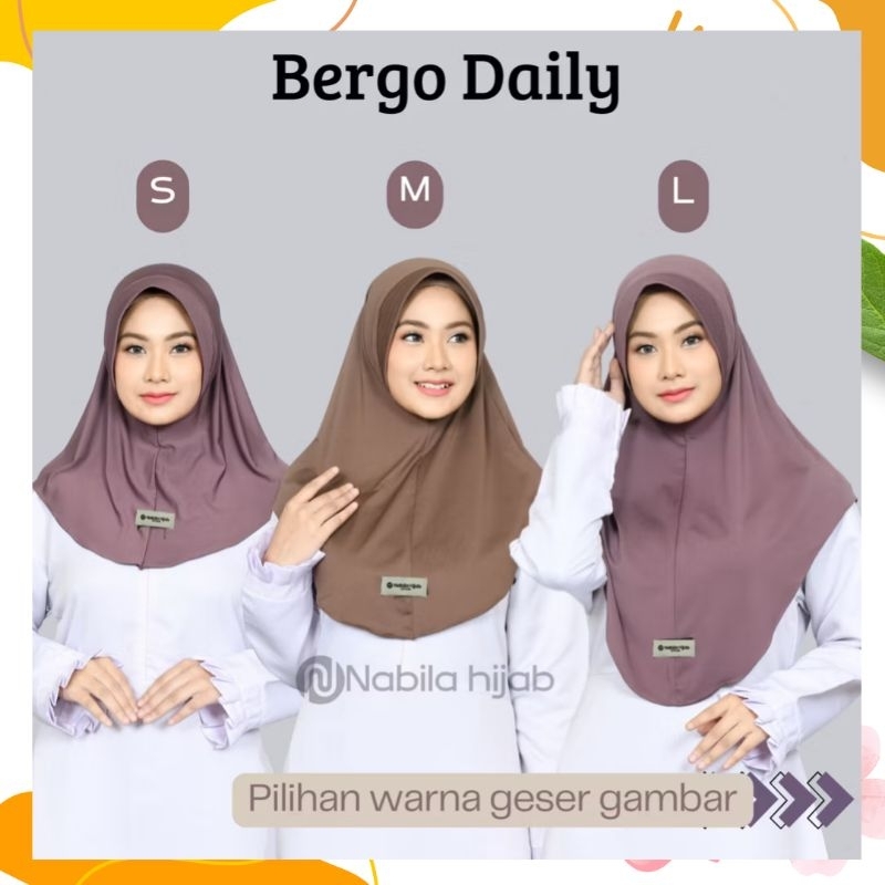 Hijab Bergo Hamidah Daily Ukuran M
