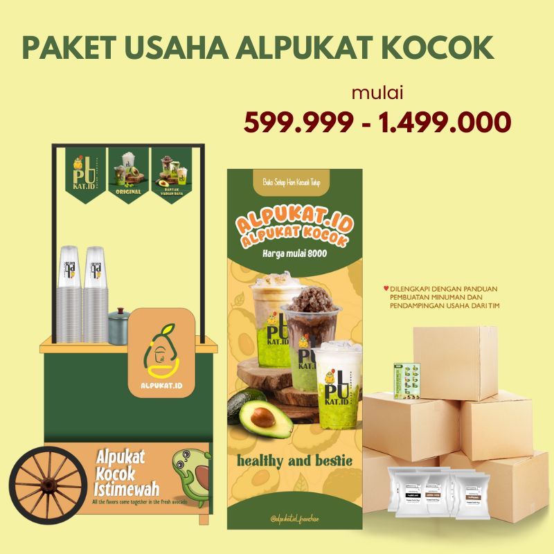 

PAKET USAHA MINUMAN KEKINIAN/ KEMITRAAN/ FRANCHISE ALPUKAT KOCOK (ALPUKAT.ID INDONESIA)