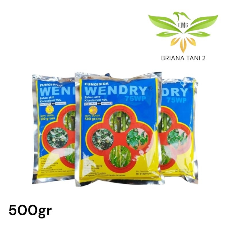 Fungisida Wendry 75 WP 500gr Bahan Aktif Klorotalonil 75% DACONIL DAKONIL