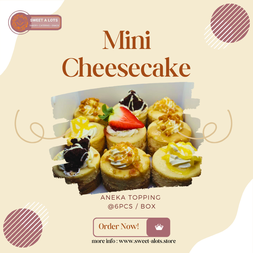 

Dessert - Mini Cheesecake Aneka Topping @6PCS / Box | Sweet a Lots