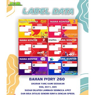 

CETAK LABEL PAKET DATA/LABEL VOUCHER DATA/LABEL HARGA/DISPLAY HARGA KONTER
