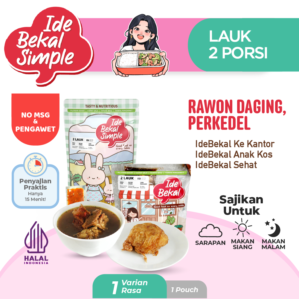

Idebekal Simple Rawon dan Perkedel Menu Family 2 Lauk Homemade Frozen Food