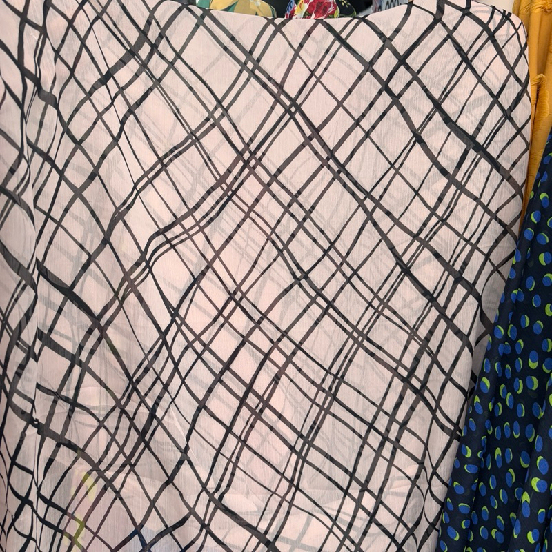 kain siffon ceruty // kain baban // kain siffon motif // kain motif garis - Tree