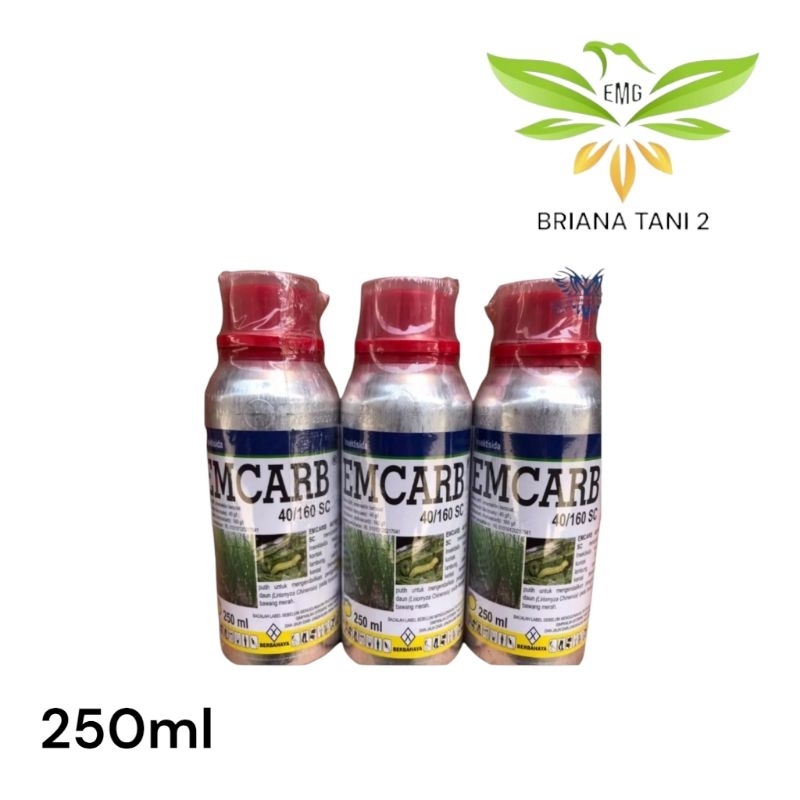 Emcarb 250ml 40/160 SC Insektisida Emamektin Benzoat 40 g/l Indoksakarb 160g/l Pengendali Hama Ulat 