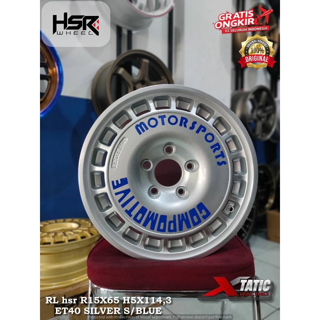 Velg Mobil Rally R15 HSR Type RL Pas Di Innova, Ertiga, Apv, Luxio, Grand Max Dll
