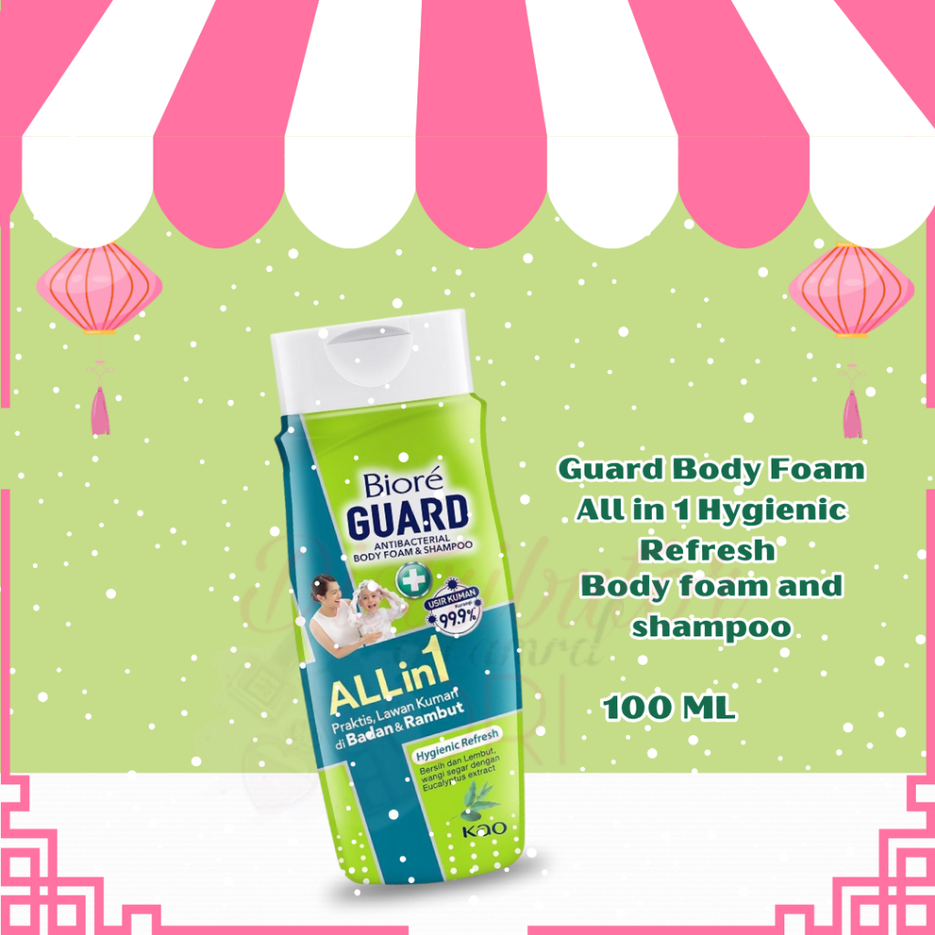 Biore Guard Body Foam All in 1 Hygienic Refresh 100 ml | Body foam and shampoo