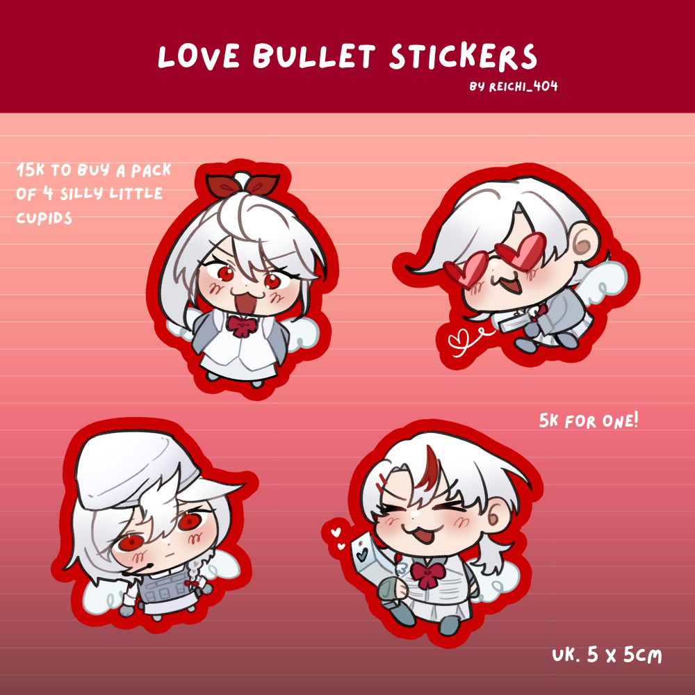 

LOVE BULLET STICKERS | reichi_404