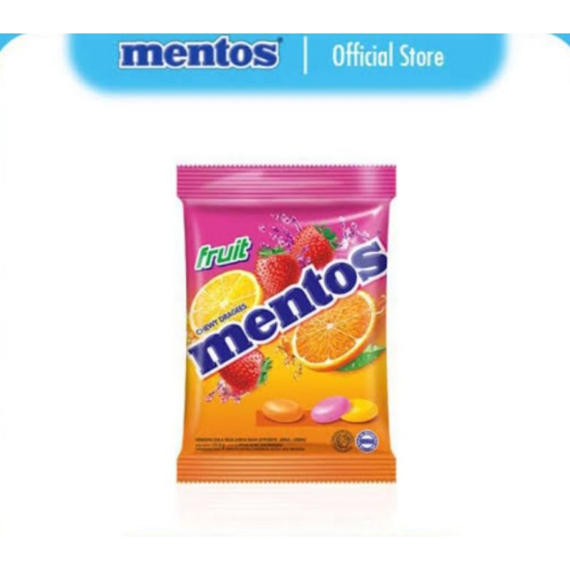 

PERMEN MENTOS FRUIT 1 ZAK ISI 50 PCS