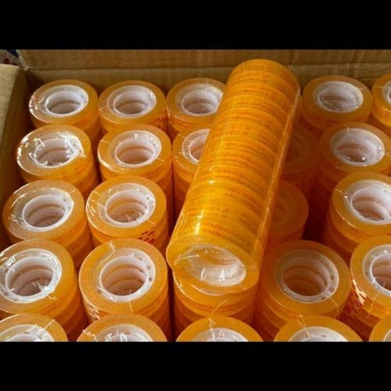 

*GROSIR 12PCS* ISOLASI KADO SELOTIP BENING TEBAL 12mm×25yard