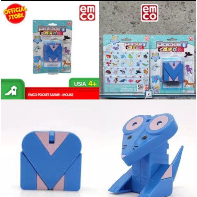 EMCO POCKET SAFARI MOUSE TIKUS HURUF M ALPHABET M ORIGINAL mainan PREMIUM MOUSE TIKUS DIKIRIM SESUAI