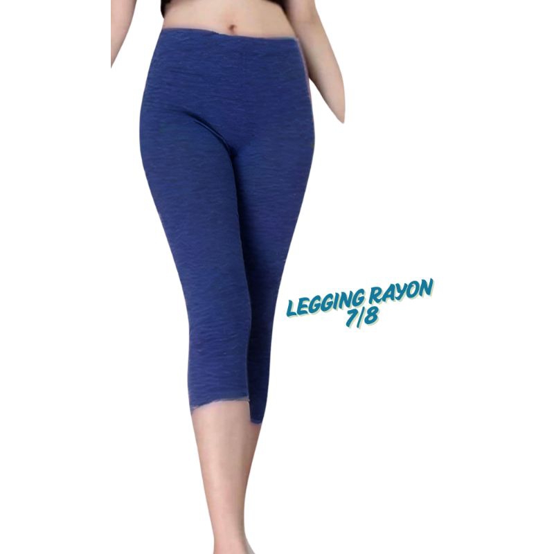 Legging pendek 3/4 bahan kaos / celana legging pendek wanita 3/4 bahan katun soft rayon