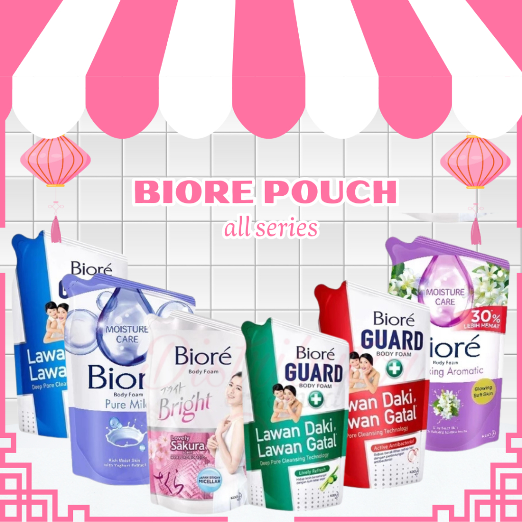 BIORE POUCH LIVELY REFRESH 170ML | BIORE POUCH RELAXING AROMATIC 170ML