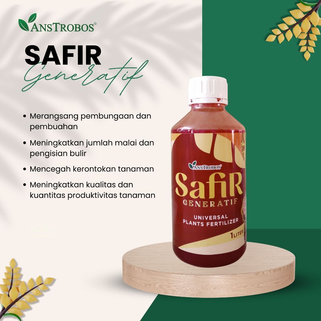 SAFIR MERAH - 1 Liter Pupuk Cair, Perangsang Bunga, Boster Buah,  Bobot Padi, Rasa Buah