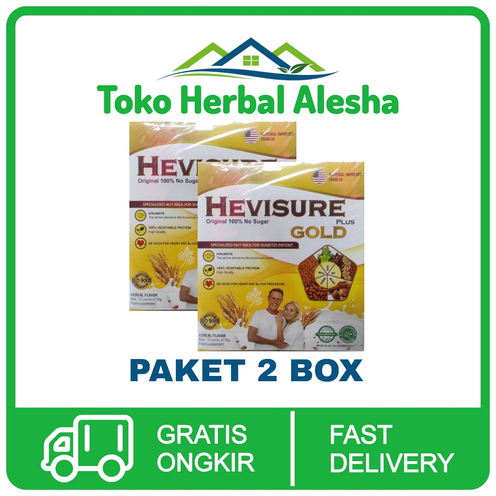 

2 Box Hevisure Gold Asli Original Susu Obat Diabetes Kencing Manis Kadar Gula Rendah