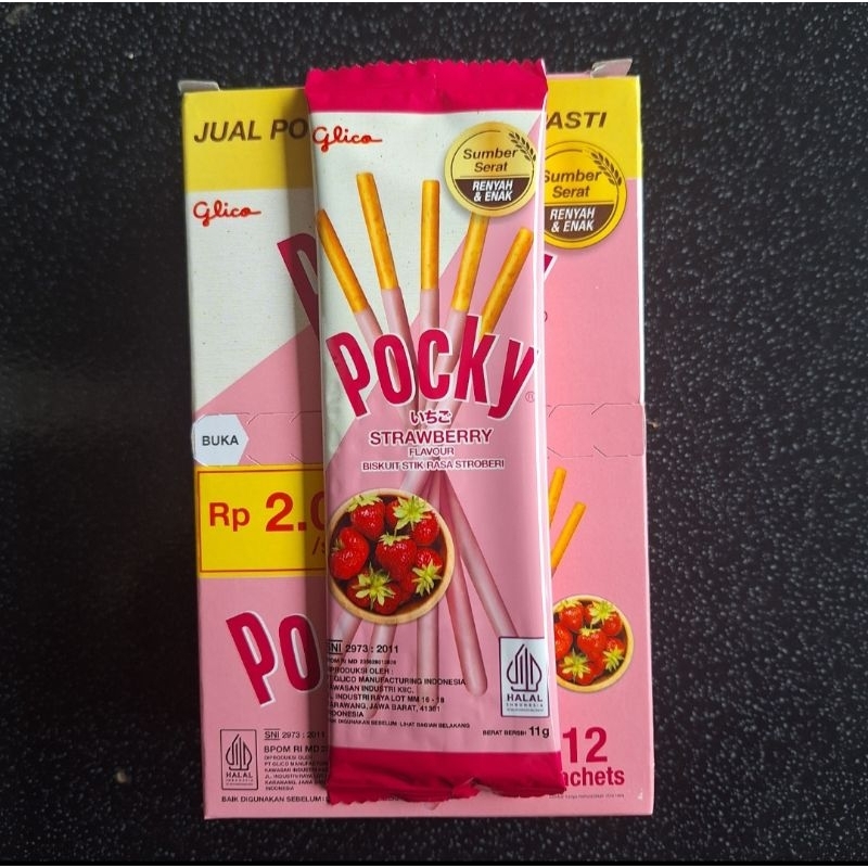 

Glico Pocky Sachet Strawberry Stick Biscuit 11 gr