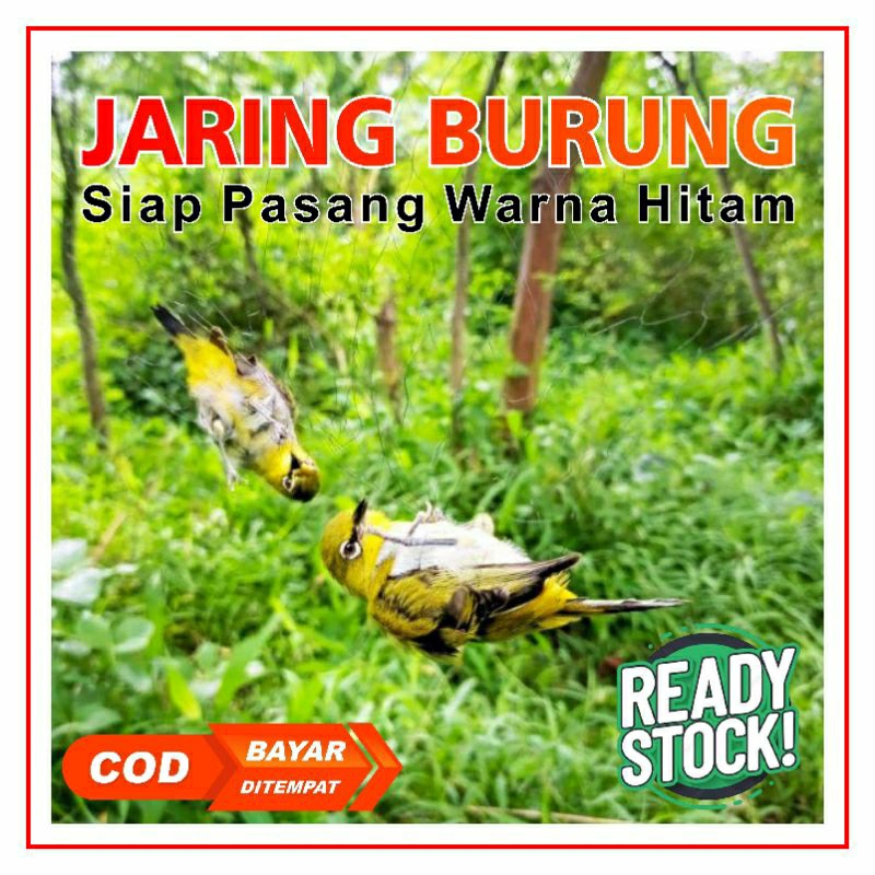 jaring burung pleci/jaring burung/jaring segala burung/jaring burung siap pasang warna hitam